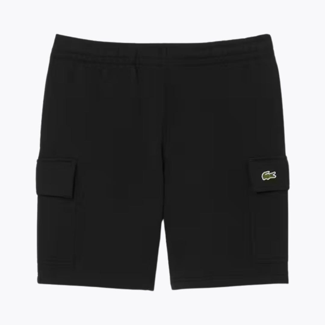 LC Cotton Fleece Cargo Shorts Lacoste Adelstein Black S