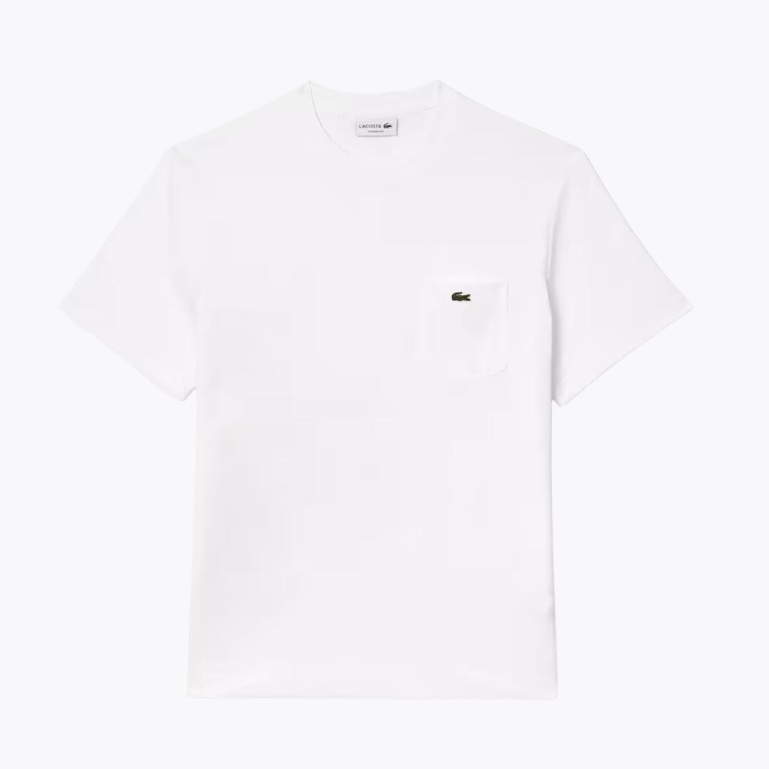 LC Cotton T-shirt with Breast Pocket Lacoste Adelstein White S