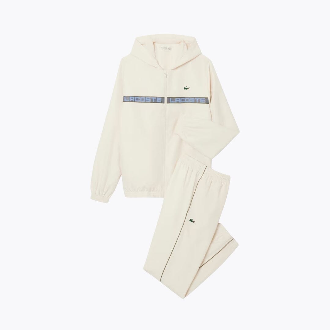 LC Logo Stripe Tennis Tracksuit Lacoste Adelstein White S