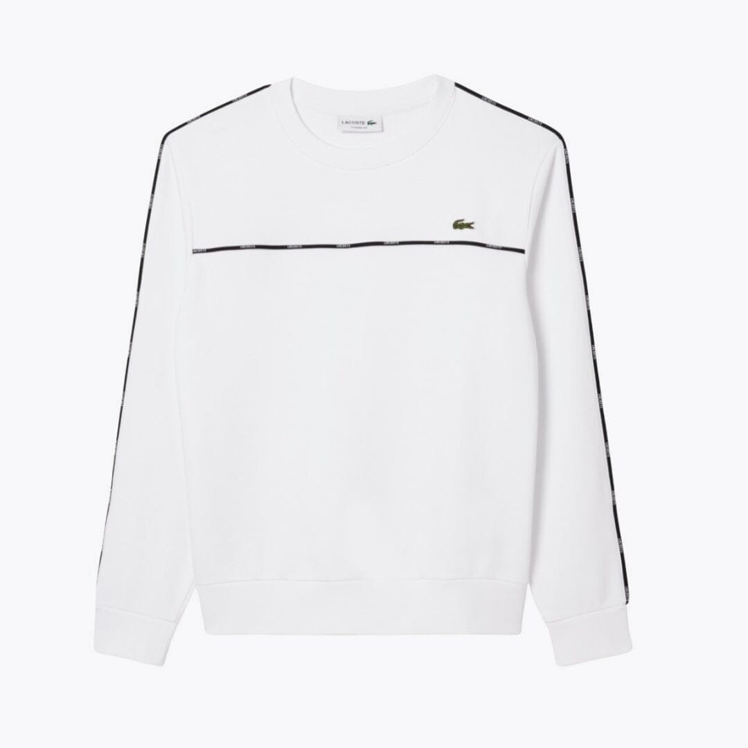 LC Logo Trim Fleece Sweatshirt Lacoste Adelstein White S
