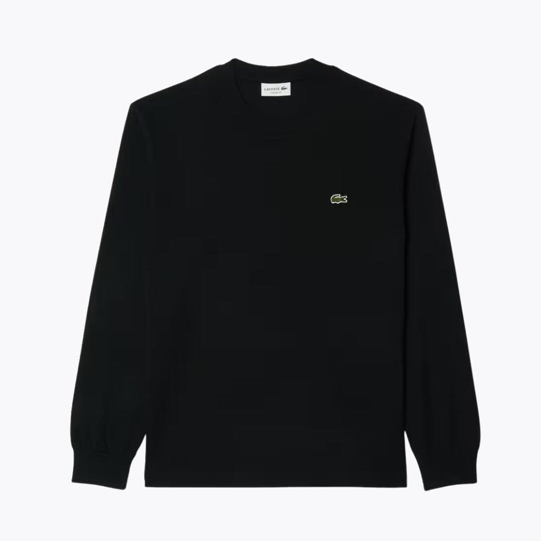 LC Long Sleeved Cotton T-shirt Lacoste Adelstein Black S