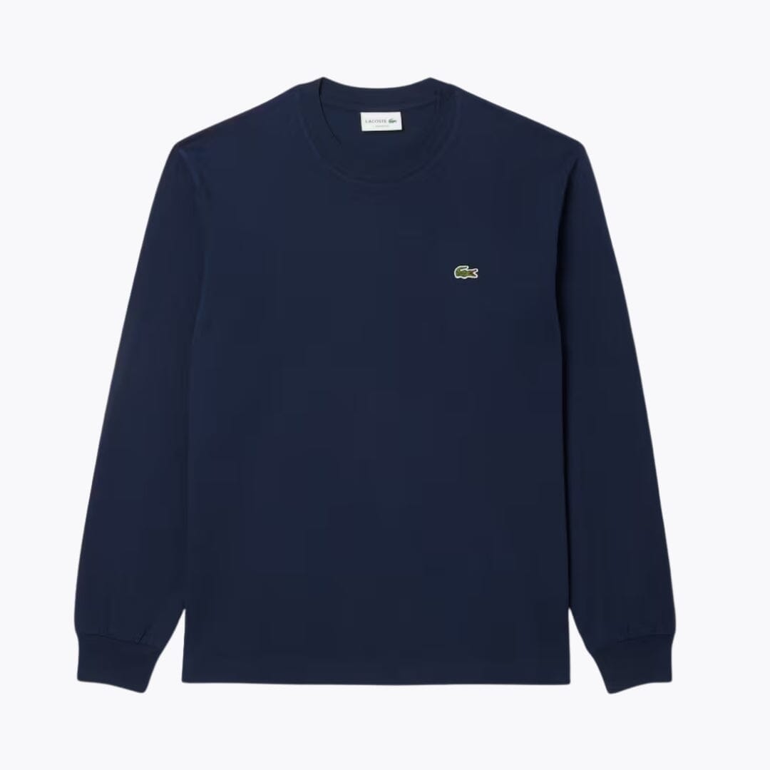 LC Long Sleeved Cotton T-shirt Lacoste Adelstein Midnight blue S