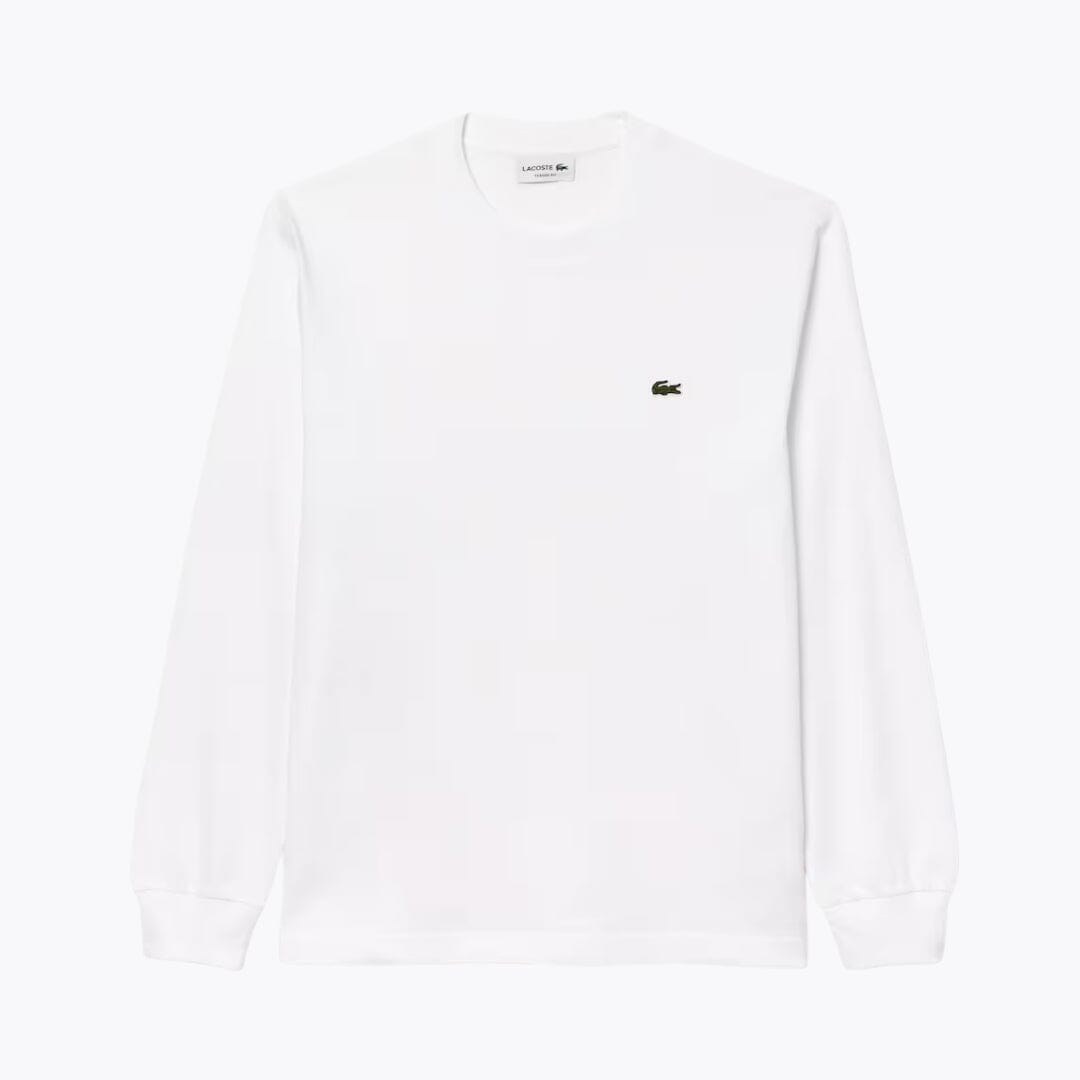 LC Long Sleeved Cotton T-shirt Lacoste Adelstein White S