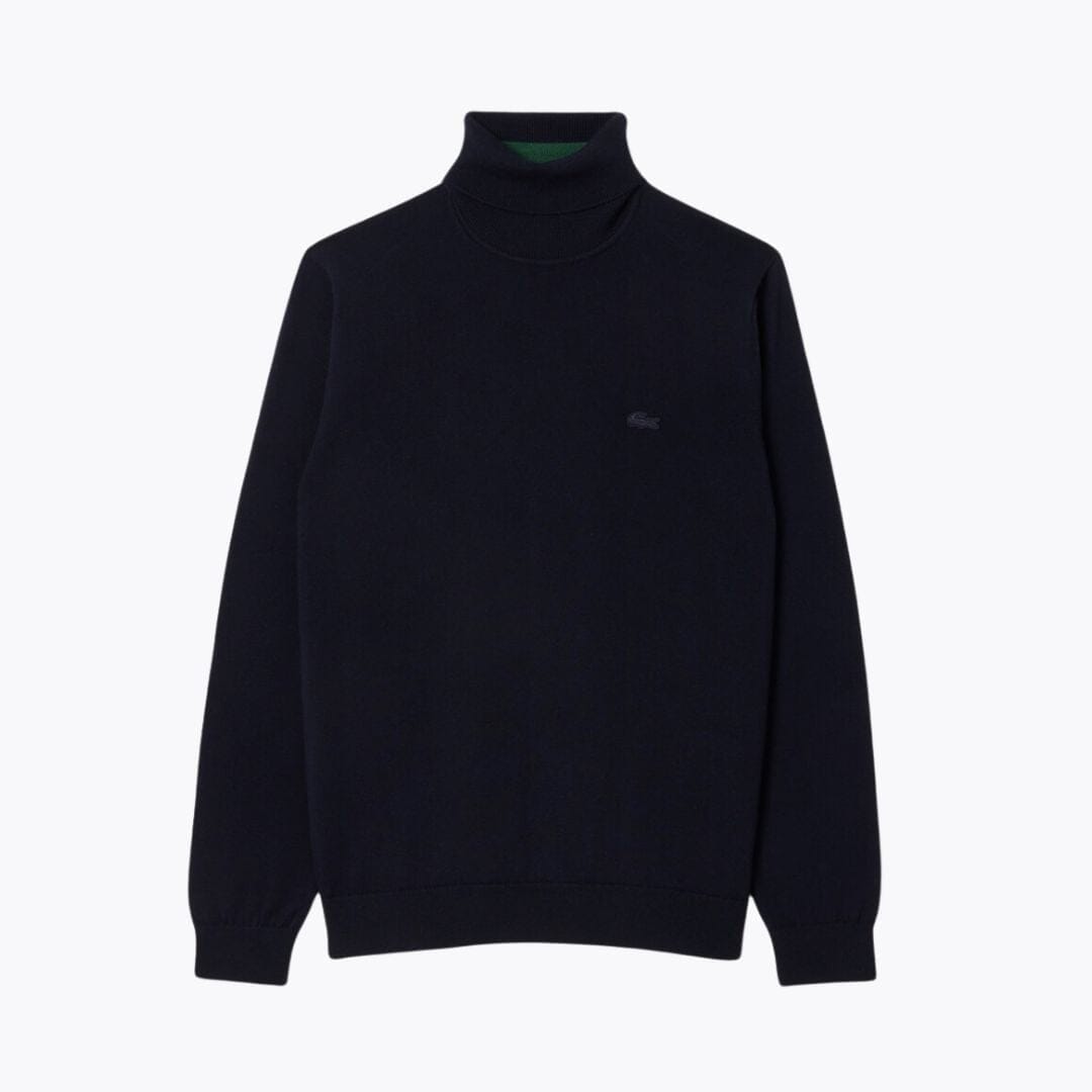 LC Merino Wool Roll Neck Sweater Lacoste Adelstein Midnight blue S