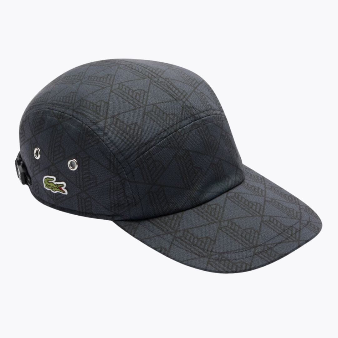 LC Printed Twill Jockey Cap Lacoste Adelstein Dark grey / black