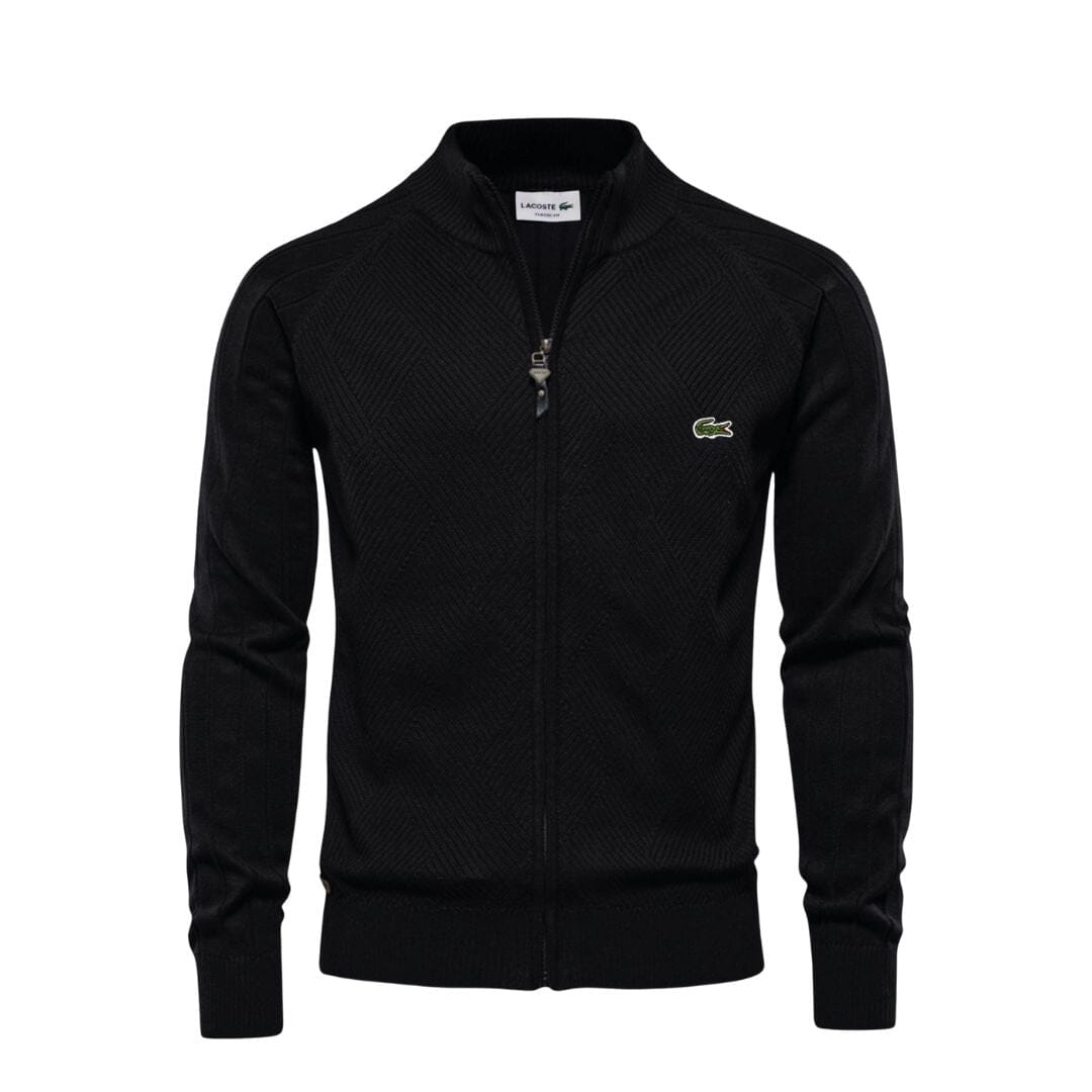 LC Pull Zippé Texturé Homme Lacoste Adelstein Noir S
