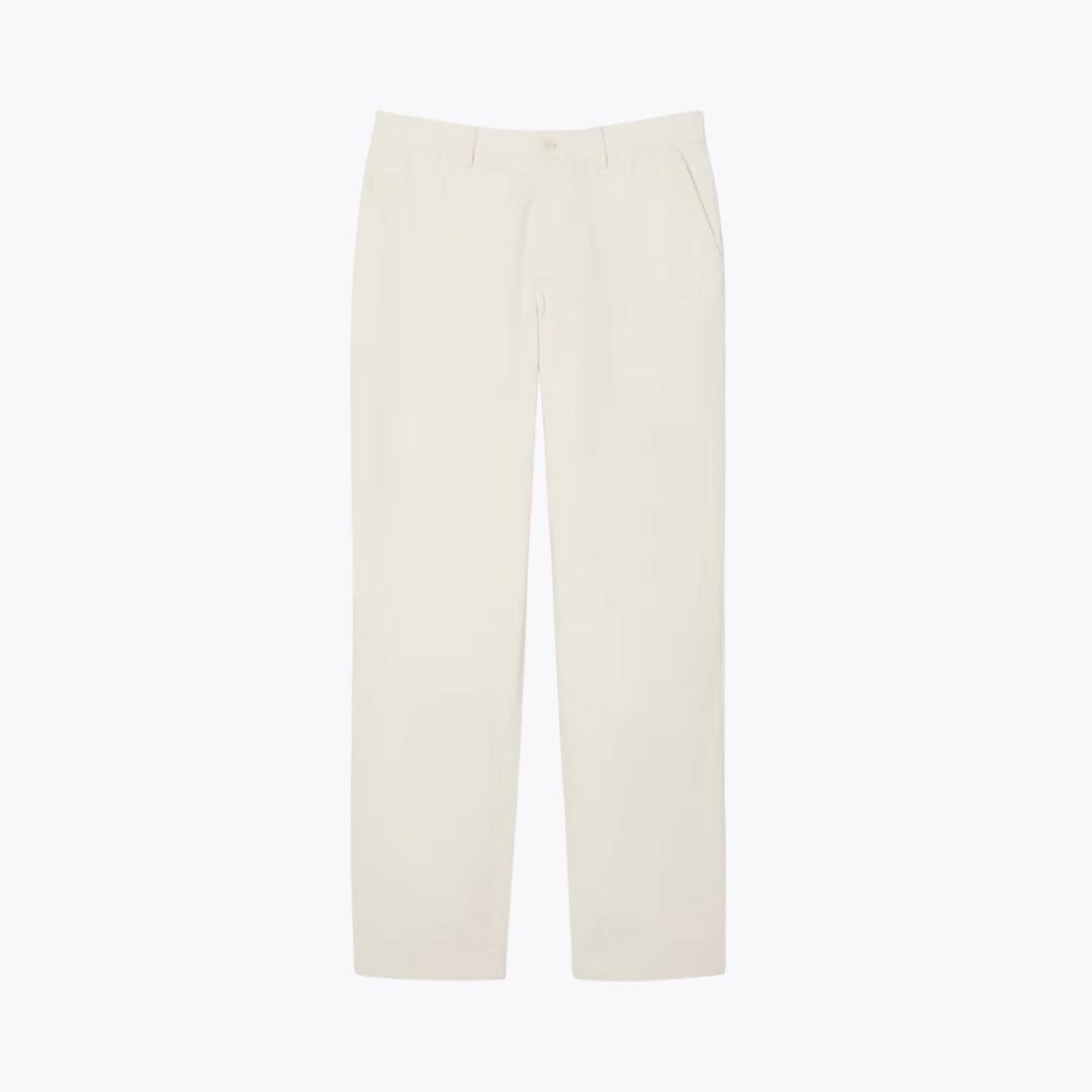 LC Regular Fit Corduroy Chino Pants Lacoste Adelstein White S