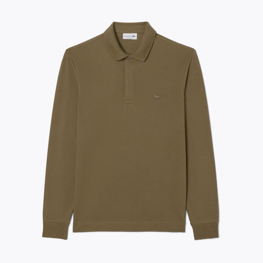 LC Regular Fit Paris Stretch Piqué Polo Shirt Lacoste Adelstein Green S