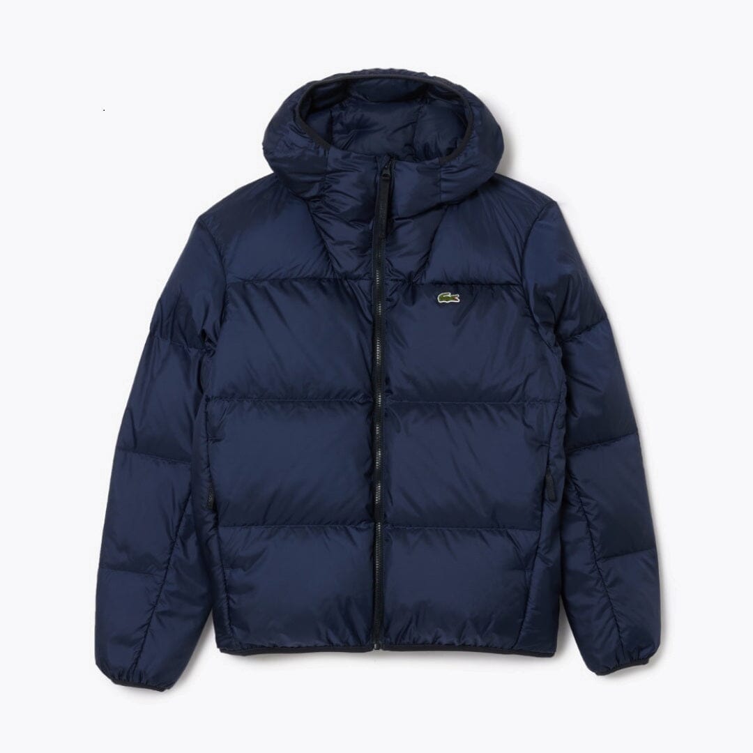 LC Short Water-Repellent Hooded Puffed Jacket Lacoste Adelstein Blue S