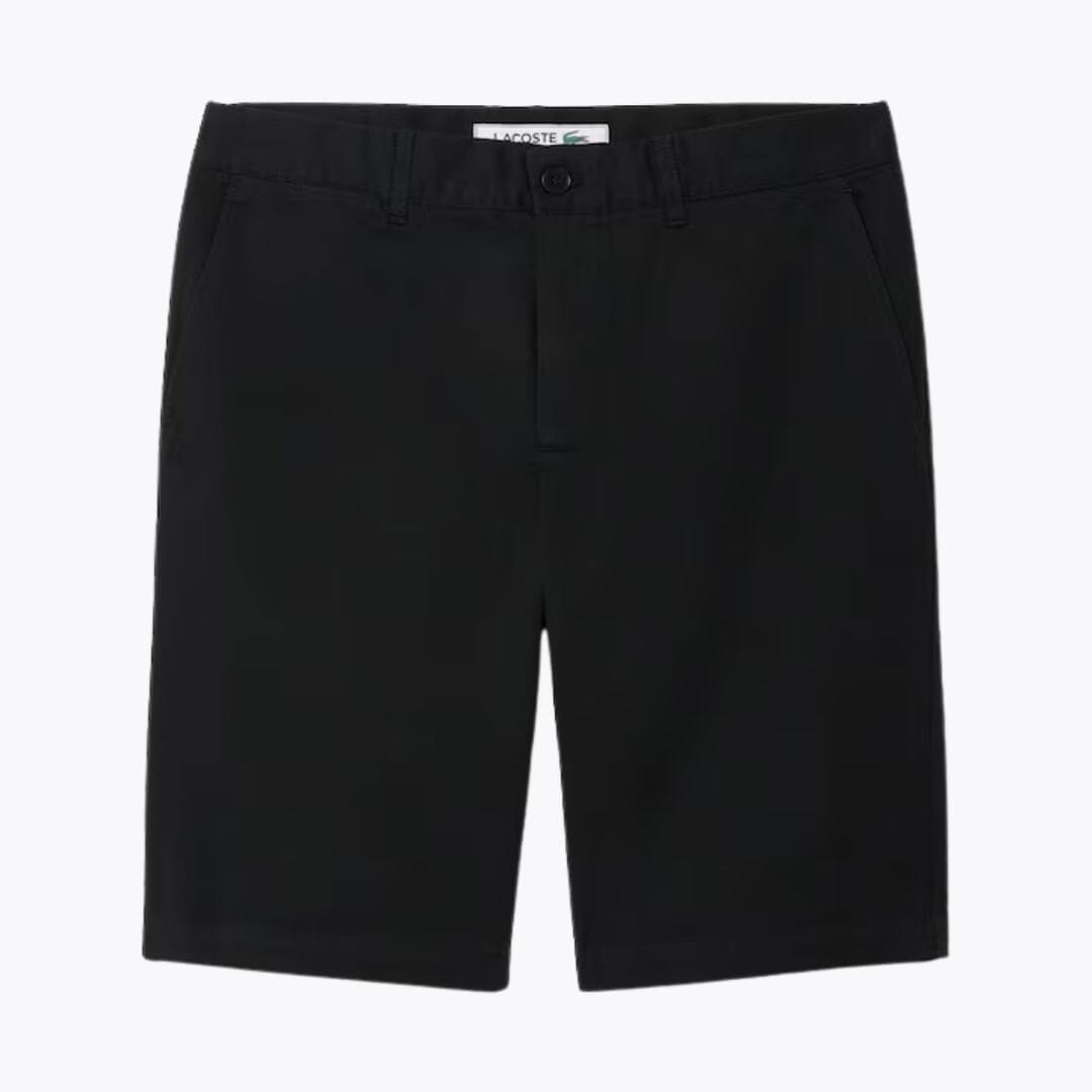 LC Slim Fit Stretch Cotton Chino Shorts Lacoste Adelstein Black S