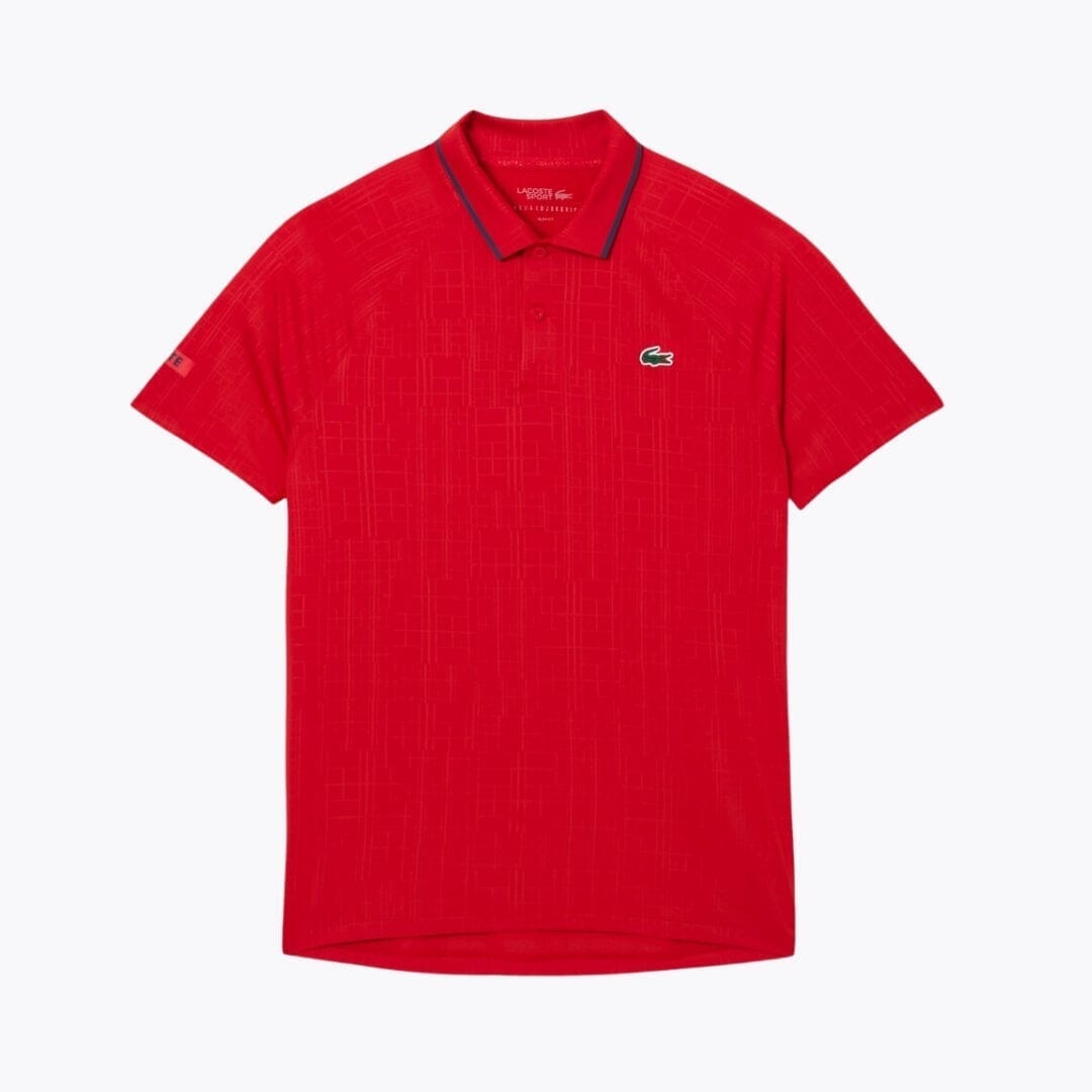 LC Tennis On Court Polo Shirt Lacoste Adelstein Red S