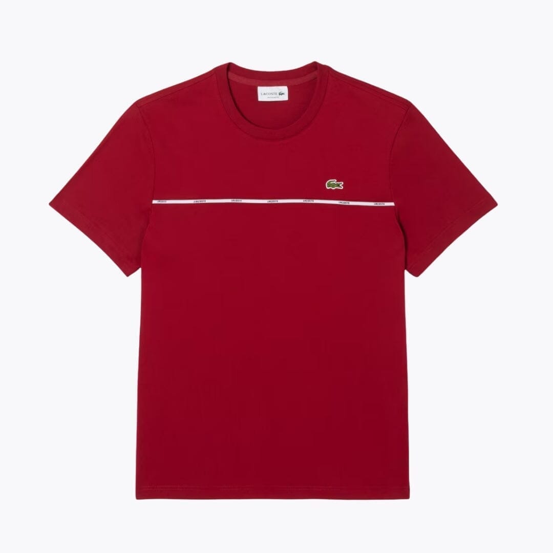 LC Trim Cotton Jersey T-shirt Lacoste Adelstein Bordeaux S