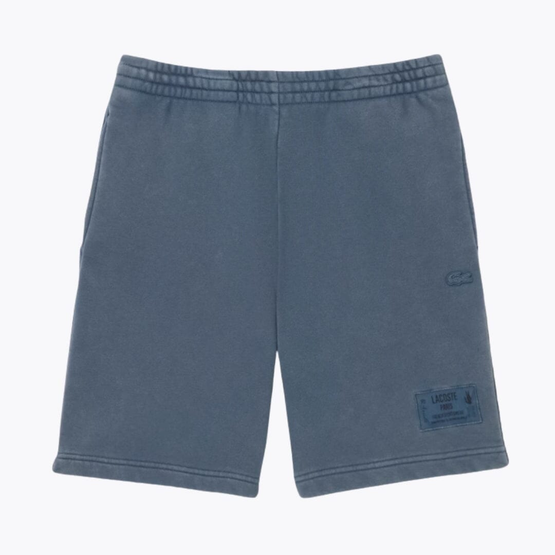LC Washed Effect Cotton Fleece Shorts Lacoste Adelstein Mineral blue S