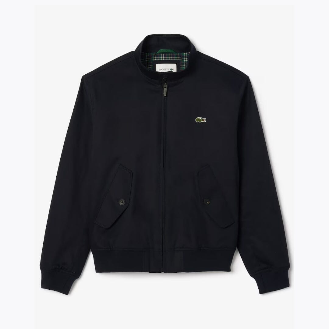 LC Water-Repellent Twill Harrington Jacket Lacoste Adelstein Navy blue S