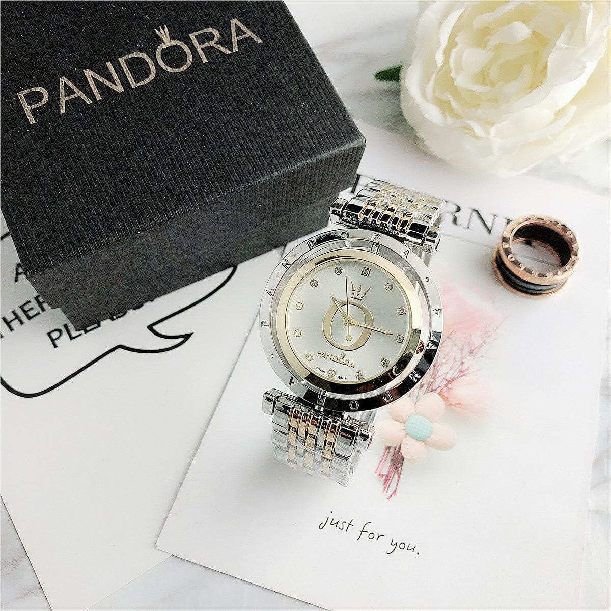 P A N D O R A Moments Glamour Pandora Adelstein Gold White