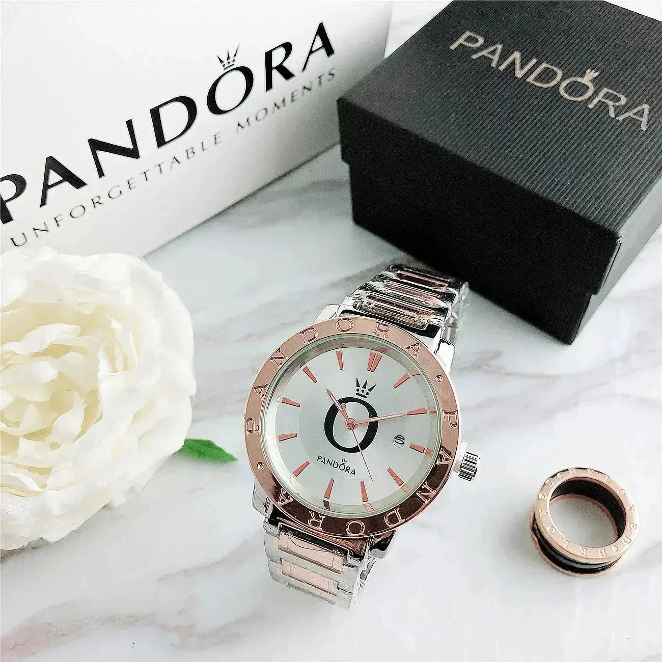 P A N D O R A Wristwatch Glamour Pandora Adelstein Rose White