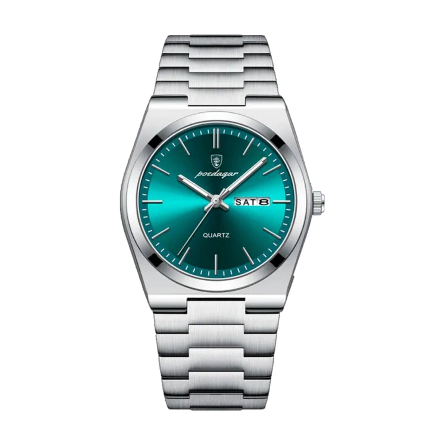 POEDAGAR Essenza 40mm Watch - Water Resistant | Stainless Steel Poedagar Adelstein Silver Green