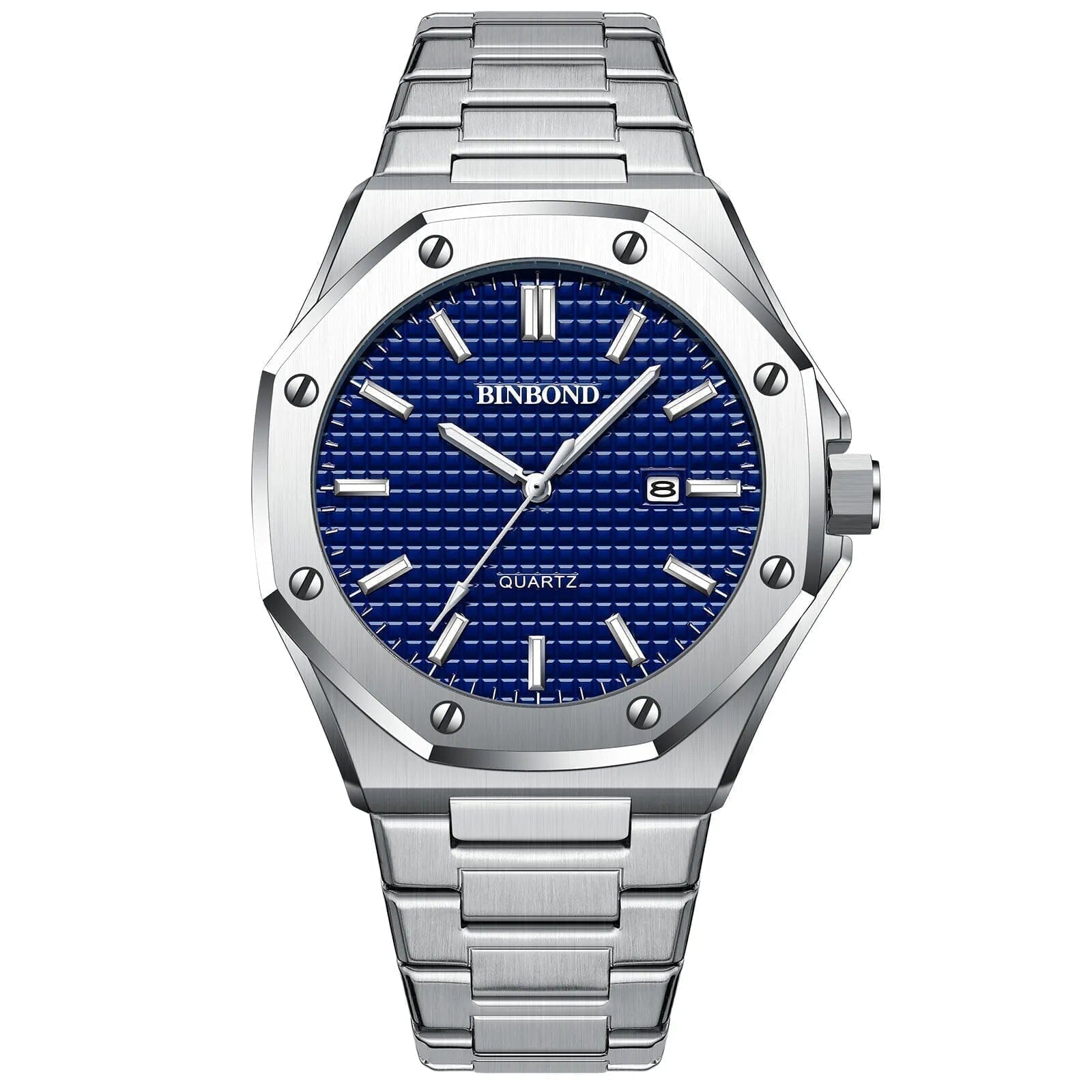 POEDAGAR Watch Binbond Poedagar Adelstein Silver Blue