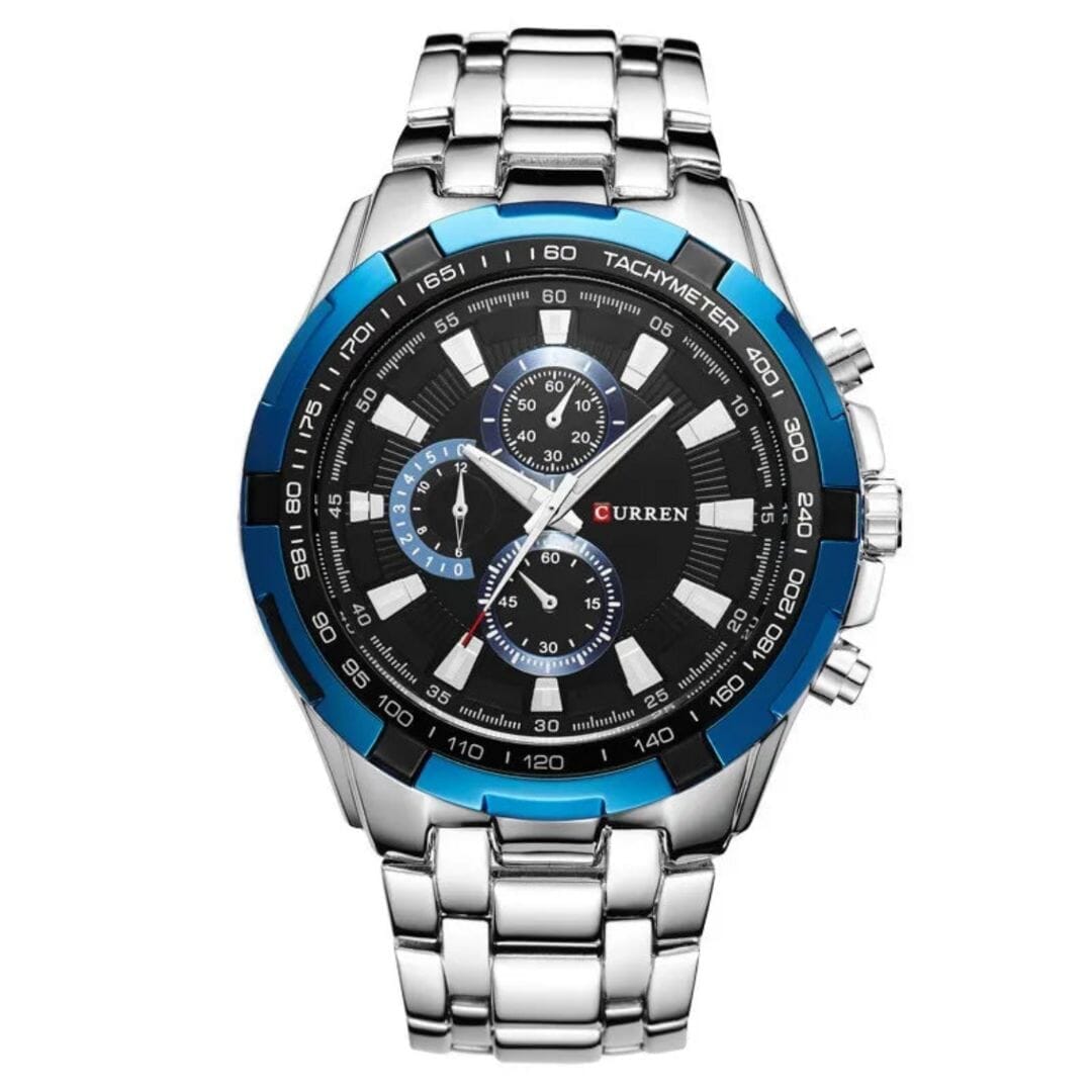 POEDAGAR Watch Enigmatic Poedagar Adelstein Silver Blue
