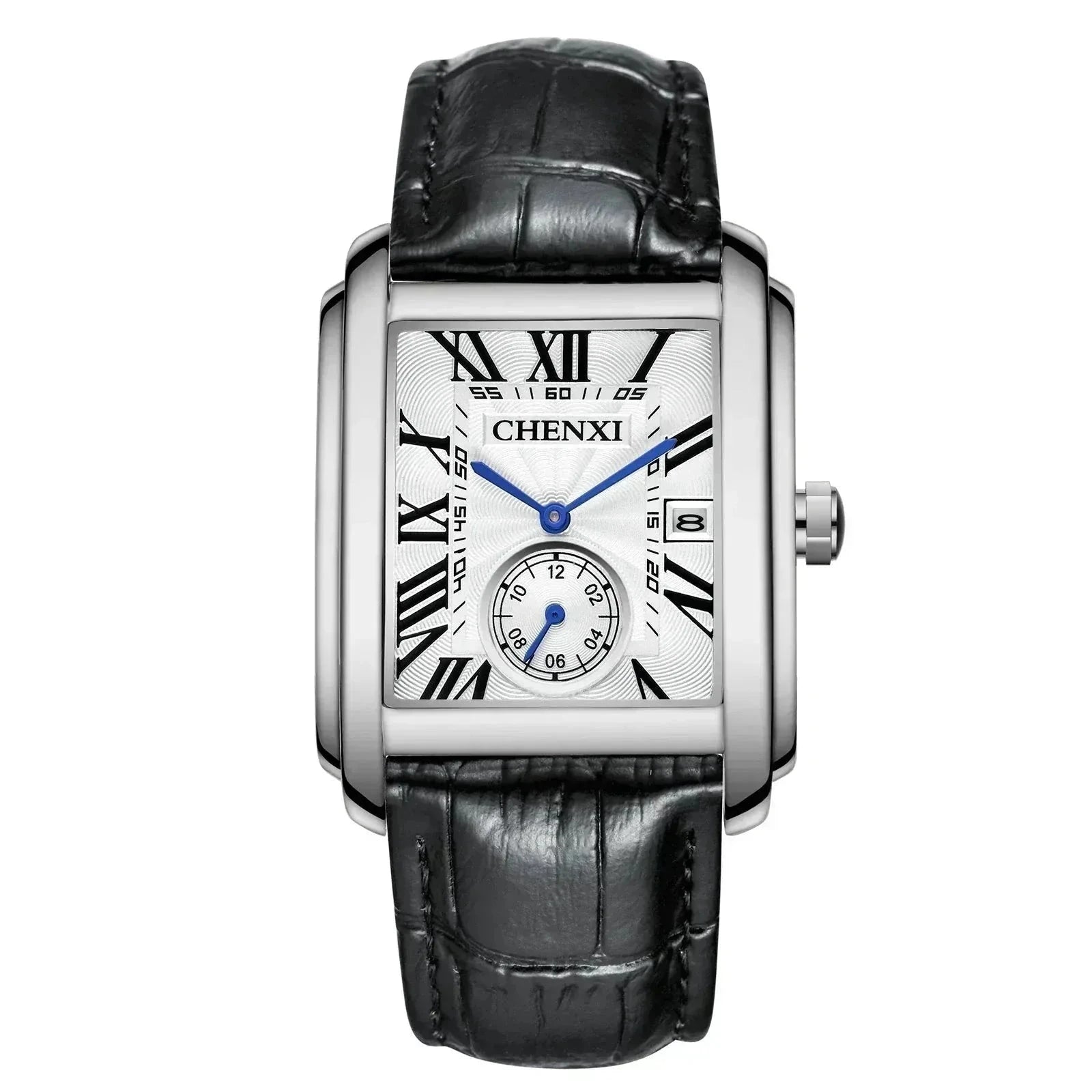 POEDAGAR Watch Vintage Pelle Poedagar Adelstein Black White