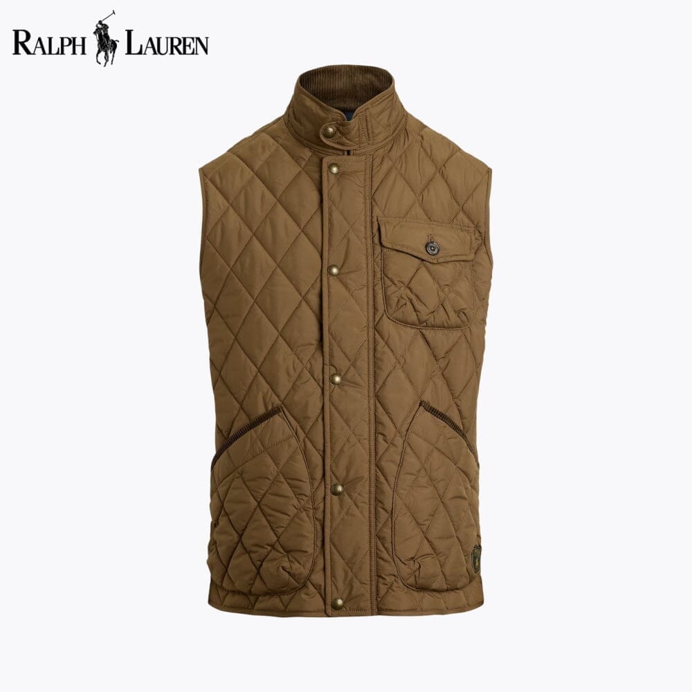 RL Beaton Quilted Utility Gilet Ralph Lauren Adelstein Chestnut S