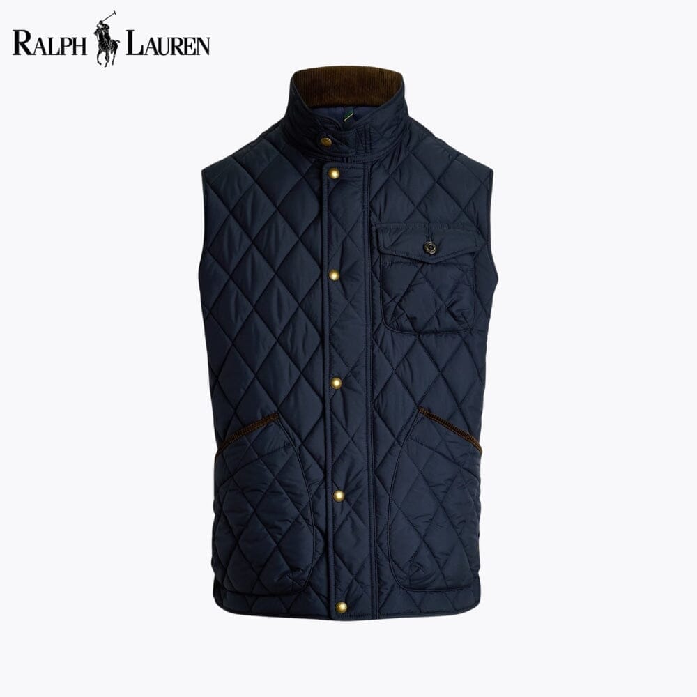 RL Beaton Quilted Utility Gilet Ralph Lauren Adelstein College Navy S