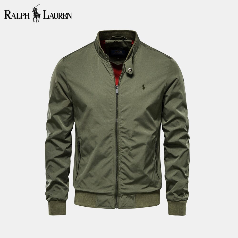 RL Bomber Classic Bomber Jacket Ralph Lauren Adelstein Khaki Green S