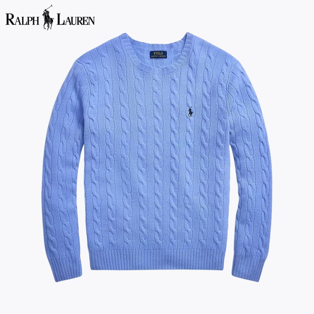 RL Cable-Knit Wool-Cashmere Jumper Ralph Lauren Adelstein Blue S