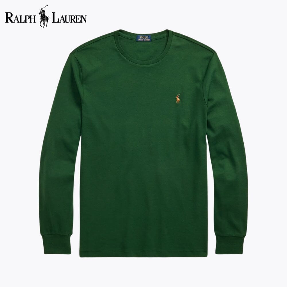 RL Classic Fit Soft Cotton Crewneck T-Shirt Ralph Lauren Adelstein Pine Green S