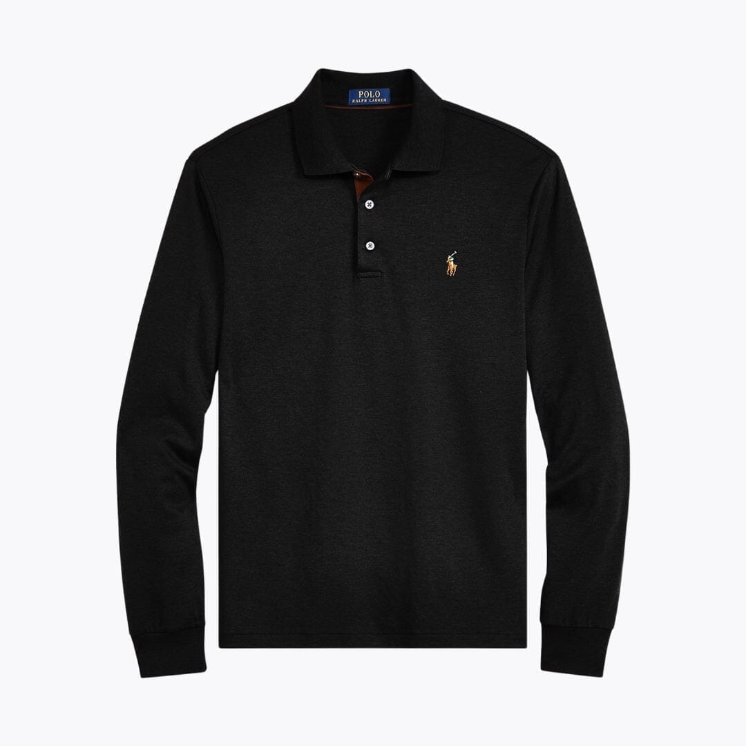 RL Classic Fit Soft Cotton Polo Shirt Ralph Lauren Adelstein Polo Black S