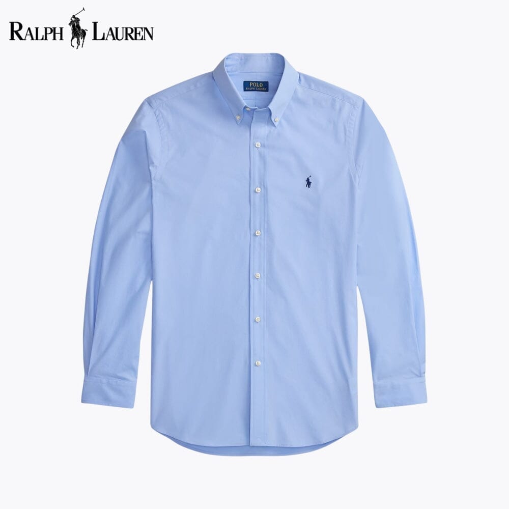 RL Classic Fit Stretch Poplin Shirt Ralph Lauren Adelstein Blue S