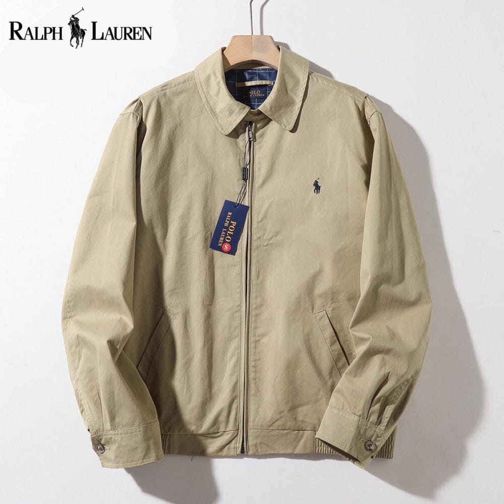 RL Classic Modern Bomber Jacket Ralph Lauren Adelstein Khaki S
