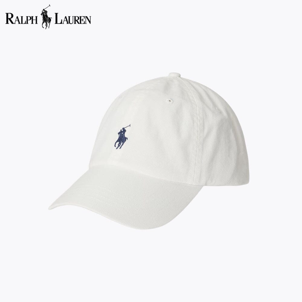 RL Cotton Chino Ball Cap Ralph Lauren Adelstein White