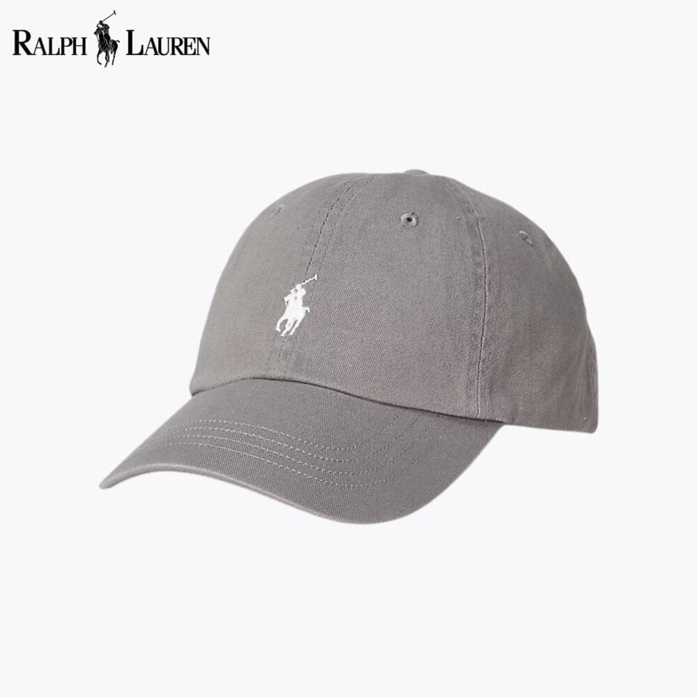RL Cotton Chino Baseball Cap Ralph Lauren Adelstein Grey