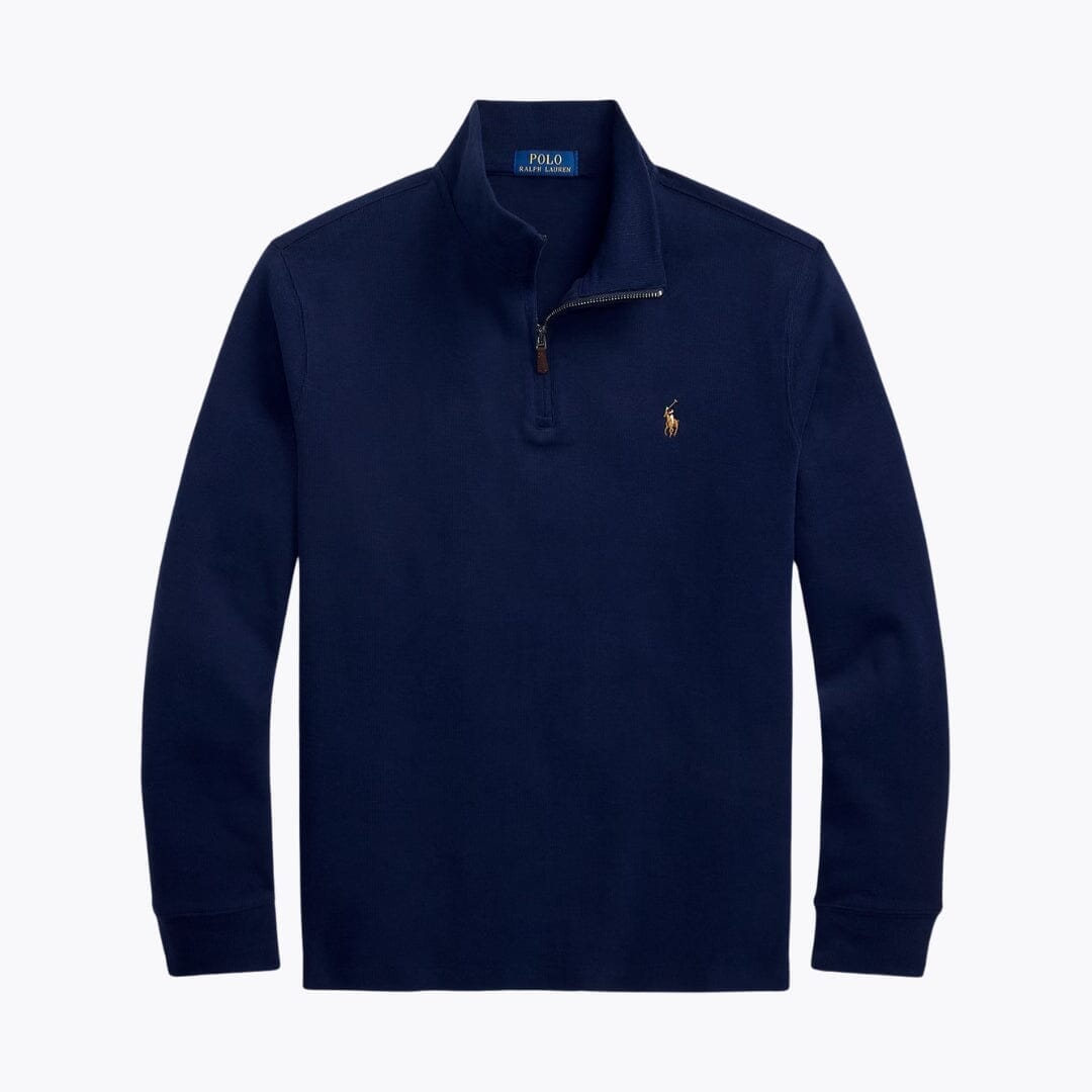 RL Estate-Rib Quarter-Zip Pullover Ralph Lauren Adelstein Cruise Navy S