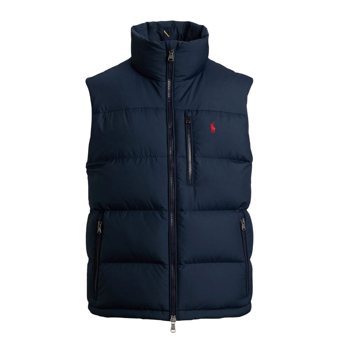 RL | Gilet Signature Homme – Déstockage Ralph Lauren Adelstein Bleu Profond XS