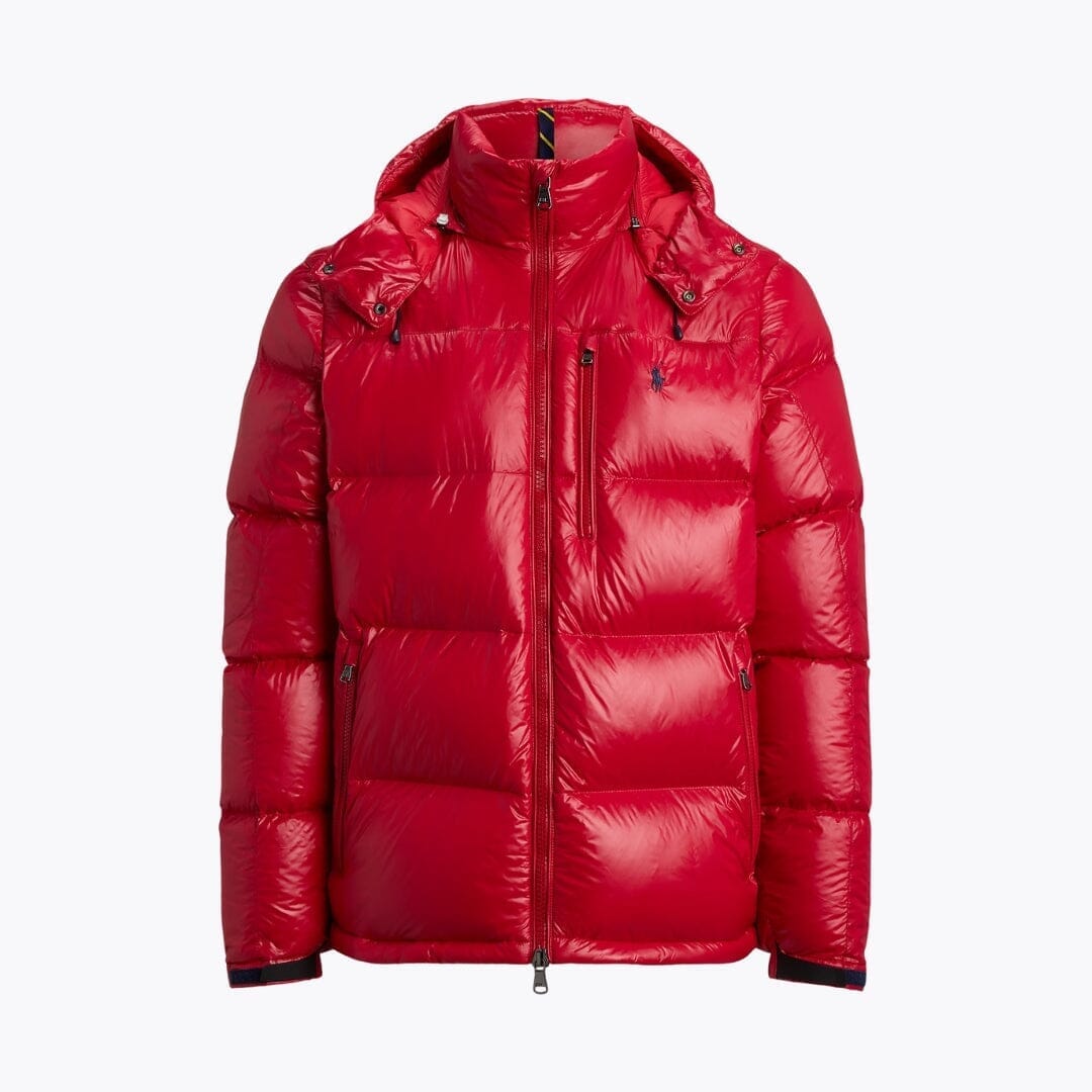 RL Gorham Glossed Down Jacket Ralph Lauren Adelstein Red Glossy S