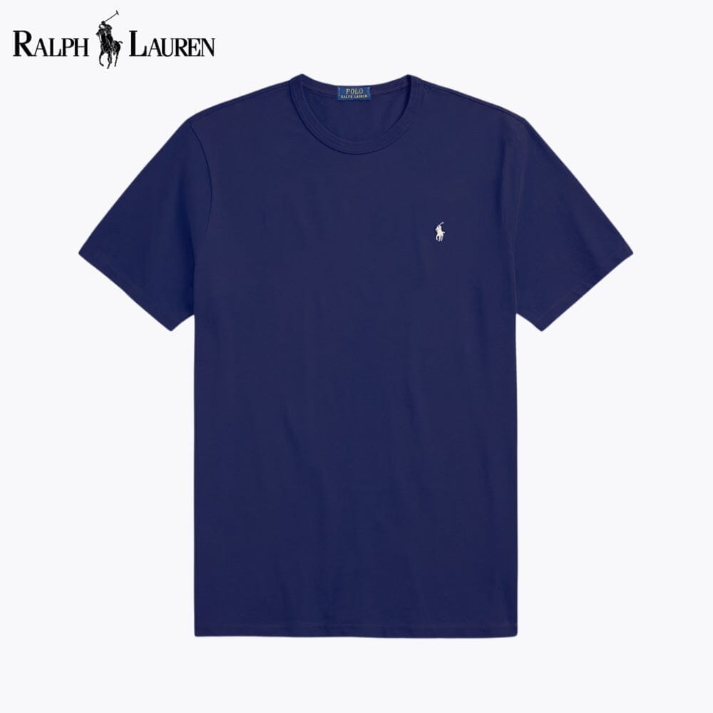 RL Jersey Crewneck T-Shirt Ralph Lauren Adelstein Blue Navy S