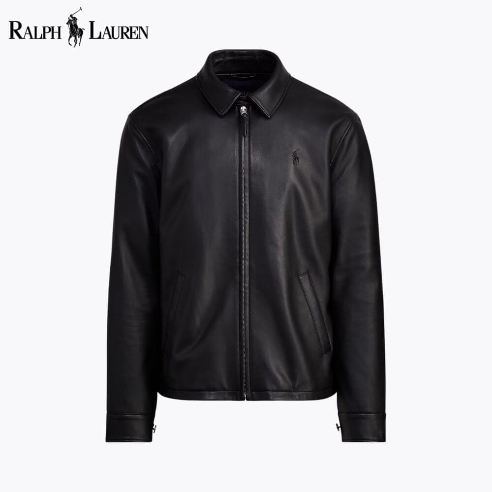 RL Leather Jacket Ralph Lauren Adelstein Black S