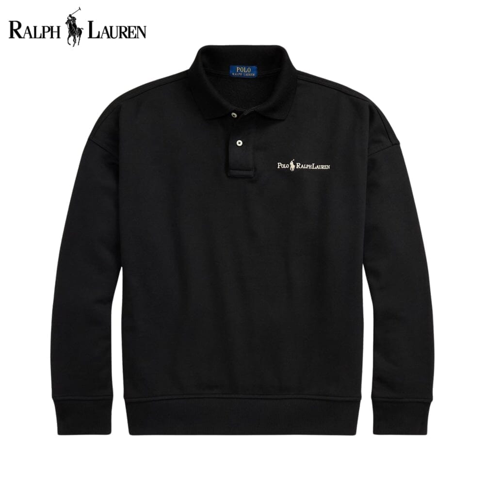 RL Logo Collared Sweatshirt Ralph Lauren Adelstein Black S