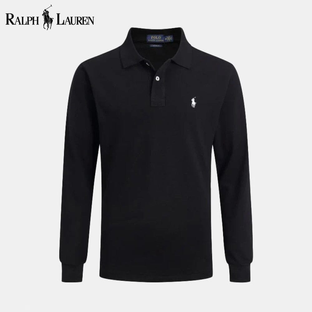 RL Long Slim Fit Dress Shirt Ralph Lauren Adelstein Black S