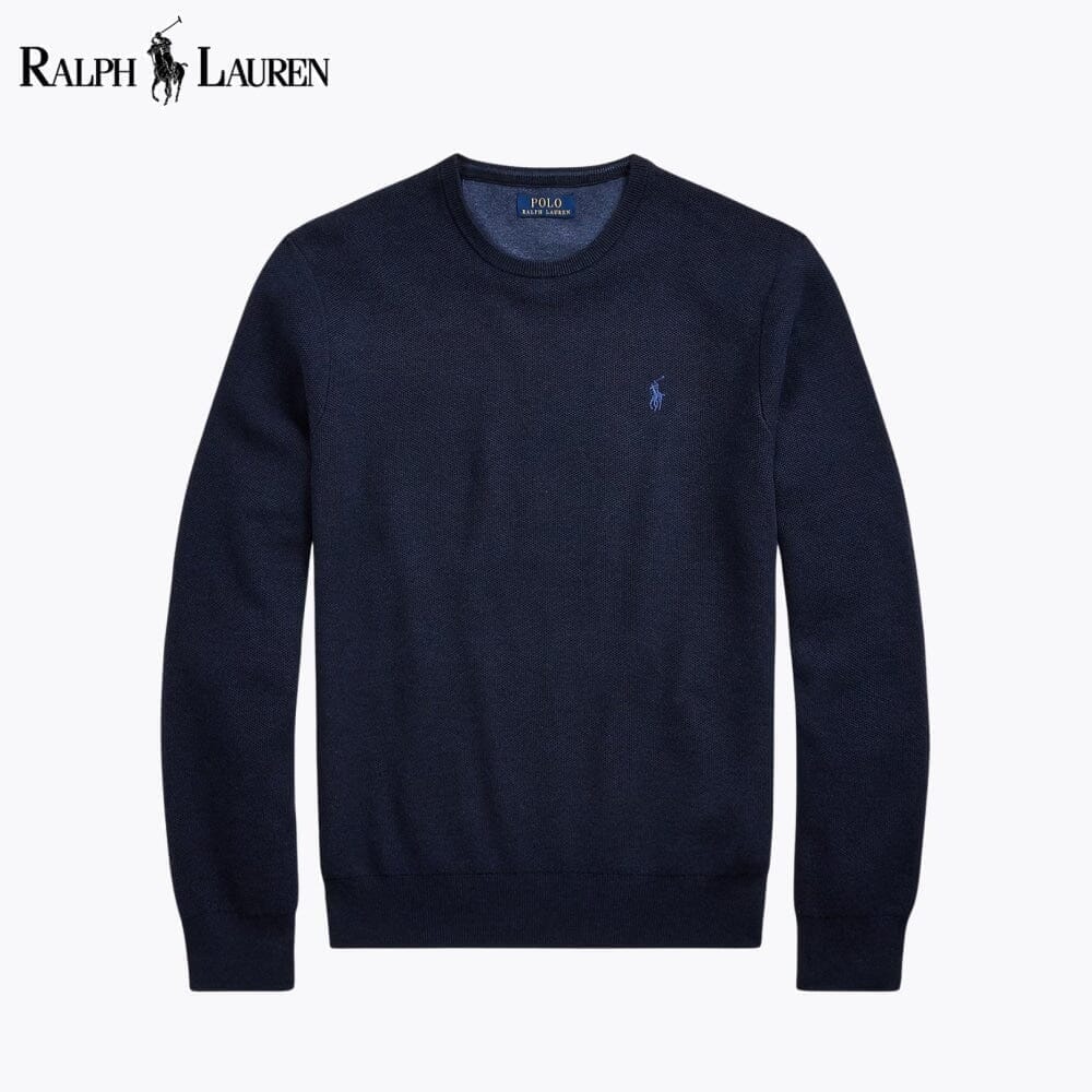 RL Mesh-Knit Cotton Crewneck Sweater Ralph Lauren Adelstein