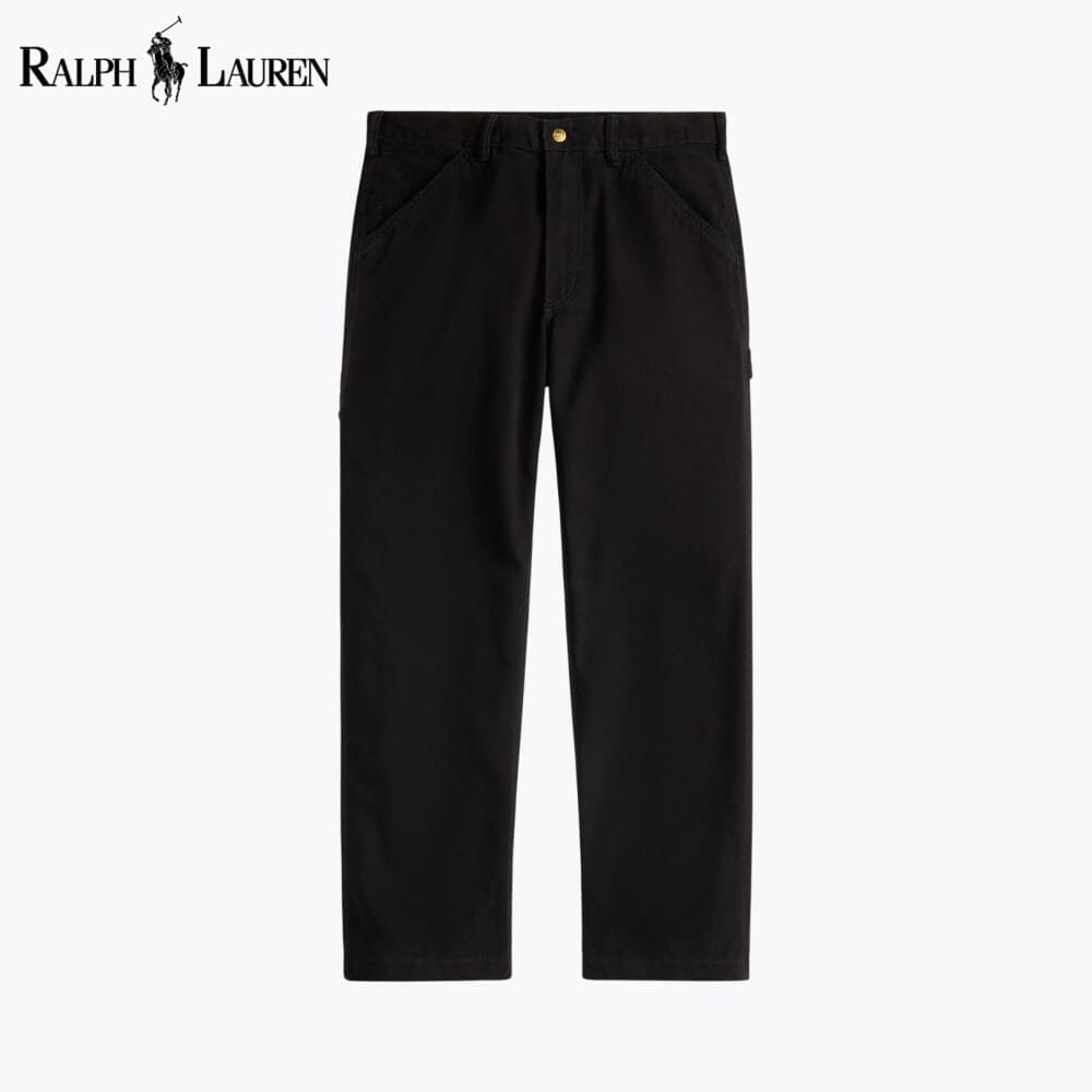 RL Polo Dungaree Canvas Carpenter Trouser Ralph Lauren Adelstein Black 28