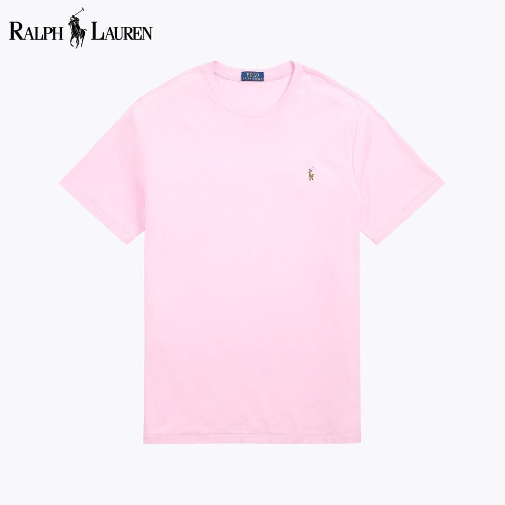 RL Soft Cotton Crewneck T-Shirt Ralph Lauren Adelstein Pink S