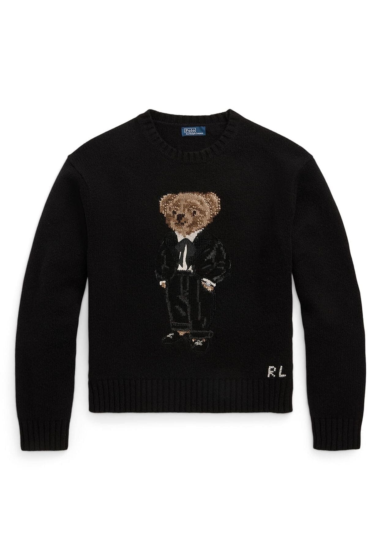 RL Sweater | Black Polo Bear Ralph Lauren Adelstein