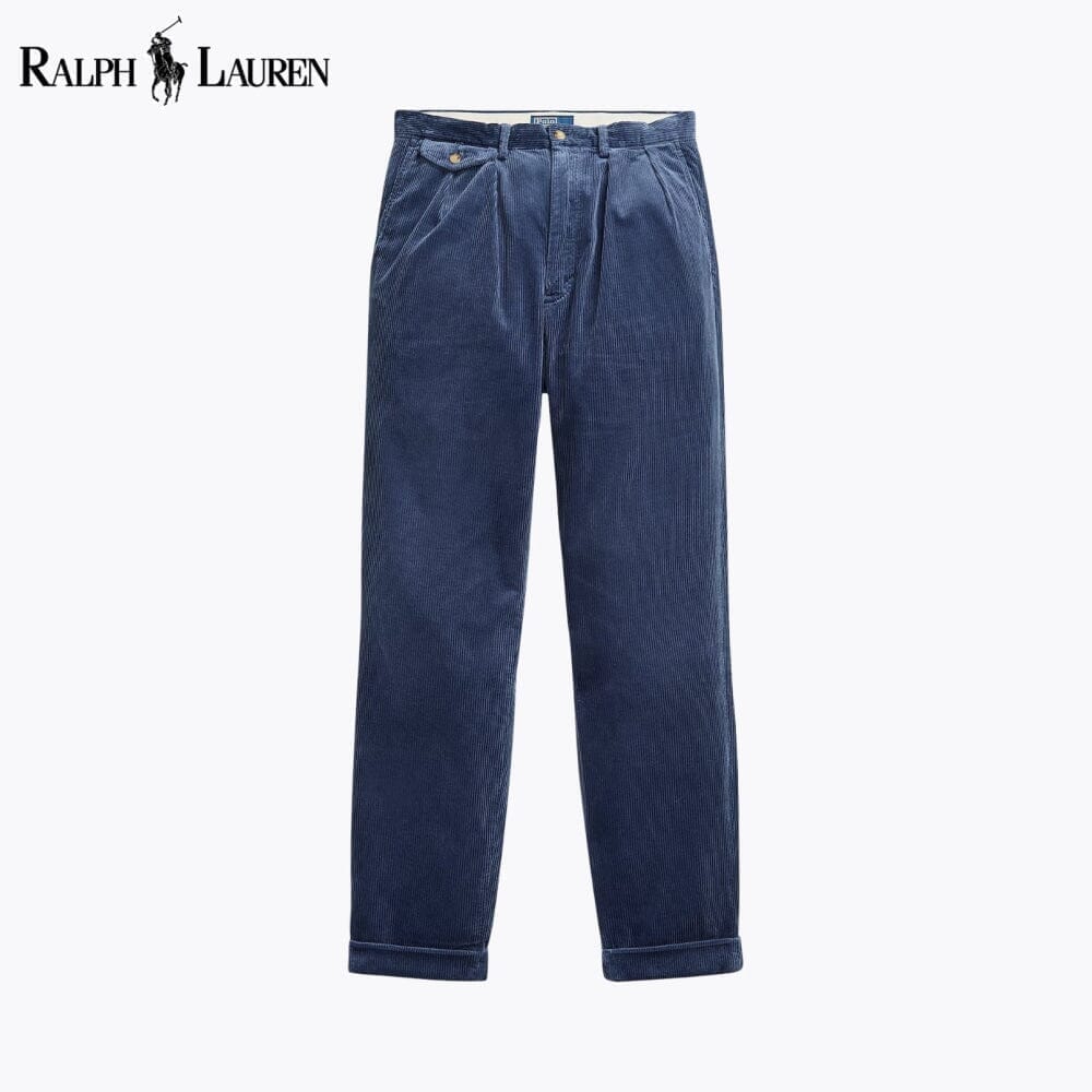 RL Whitman Relaxed Fit Corduroy Pant Ralph Lauren Adelstein Blue Navy 28