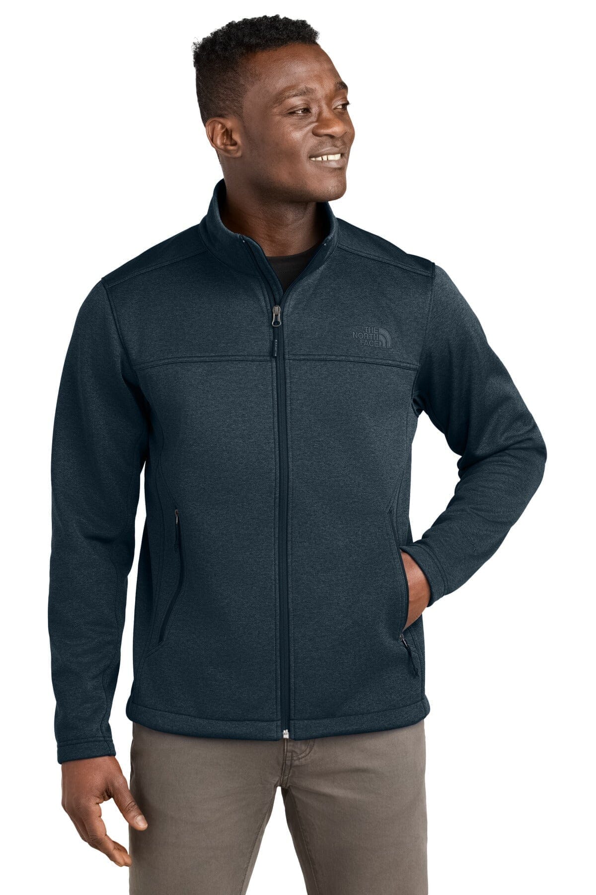 TNF Chest Logo Ridgewall Soft Shell Jacket The North Face Adelstein Urban Navy Heather S