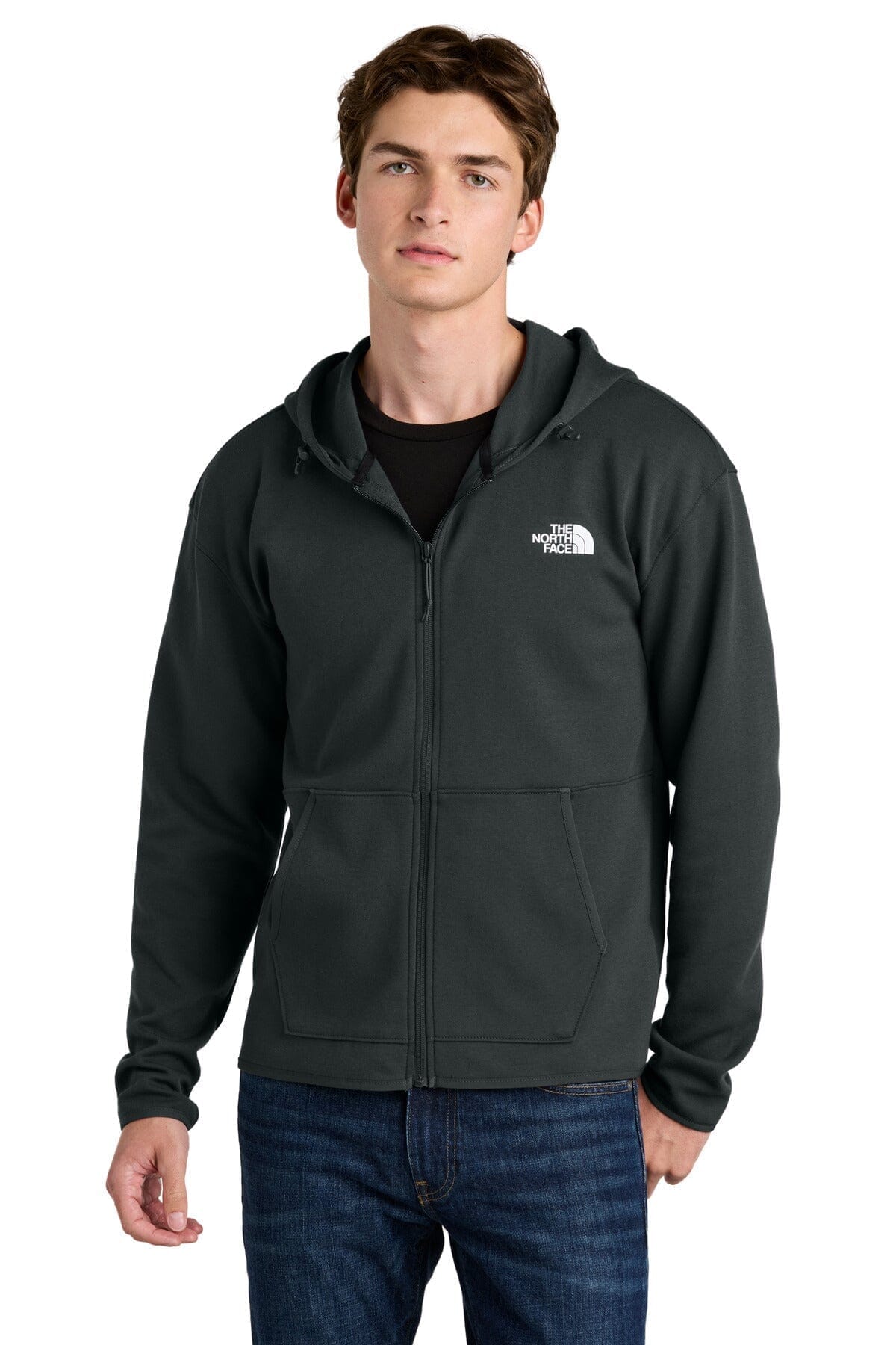 TNF Double-Knit Full-Zip Hoodie The North Face Adelstein Asphalt Grey S