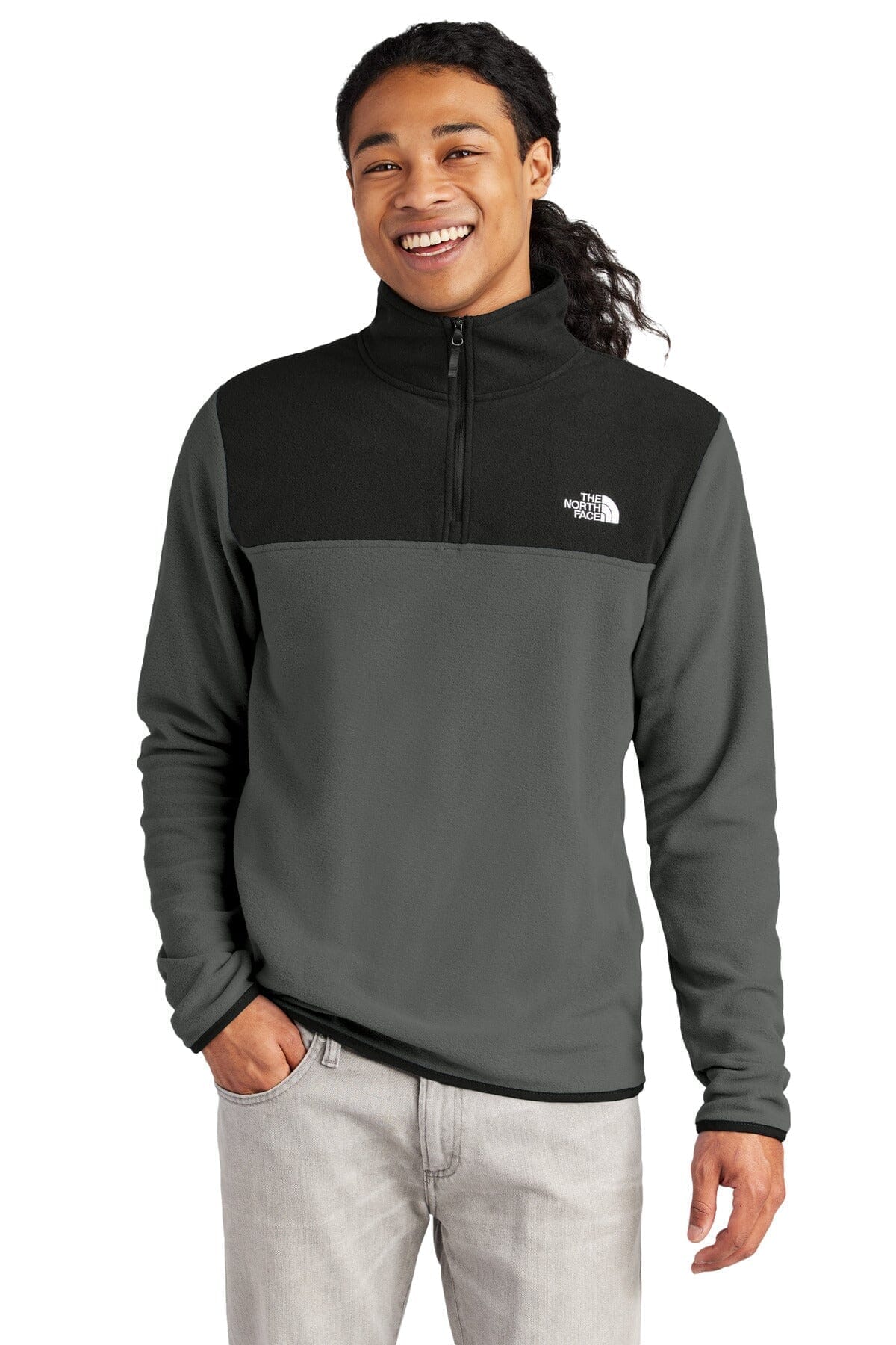 TNF Glacier 1/4-Zip Fleece The North Face Adelstein Asphalt Grey/ TNF Black S