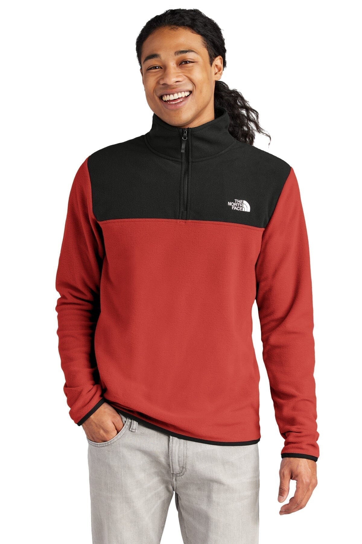 TNF Glacier 1/4-Zip Fleece The North Face Adelstein Rage Red/ TNF Black S